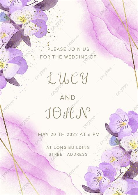 purple wedding invitation templates|Purple Flowers .